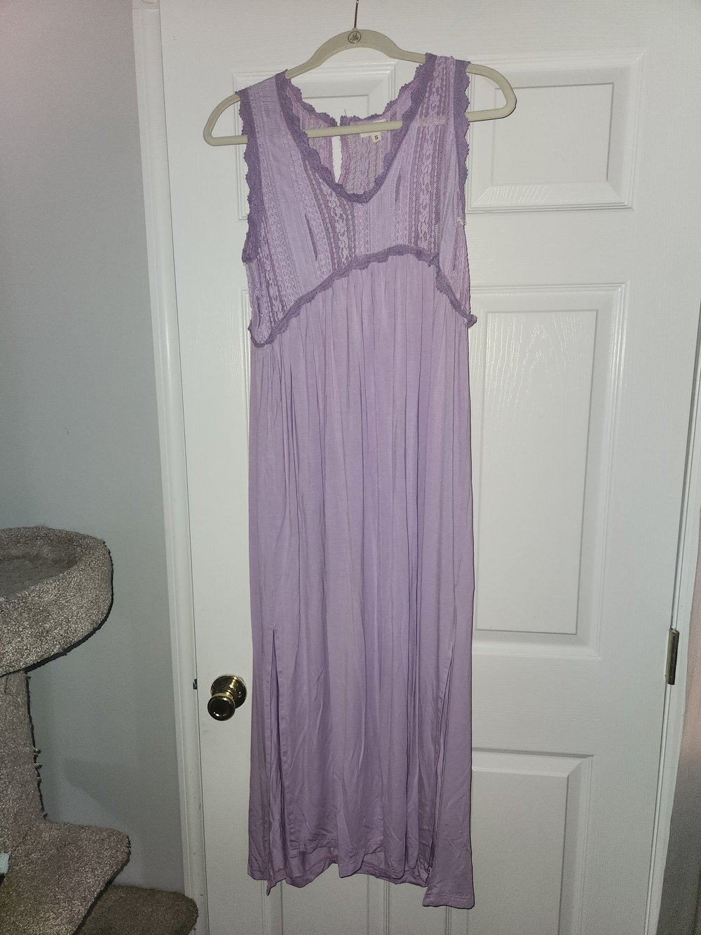 POL NWT Lavender Lace Maxi Dress